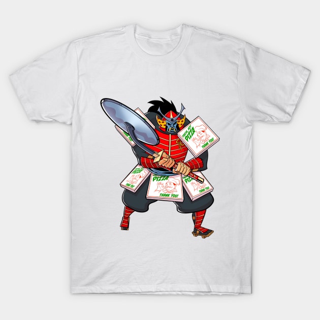 Pizza Samurai T-Shirt by tommartinart